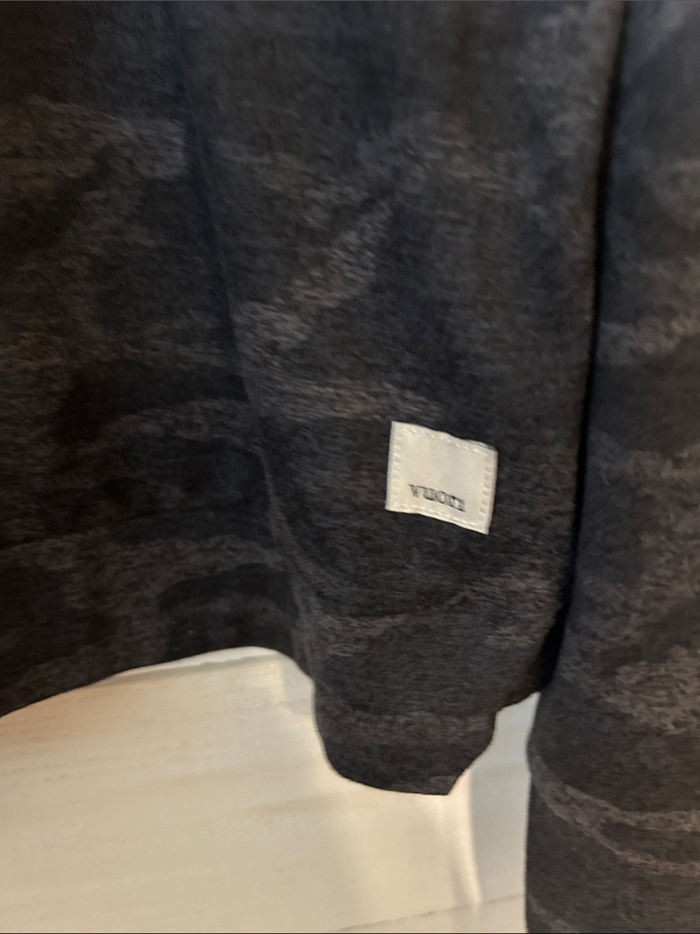 Vuori Lightweight Camo Hooded Pullover Shirt - Gray - Picture 3 of 5